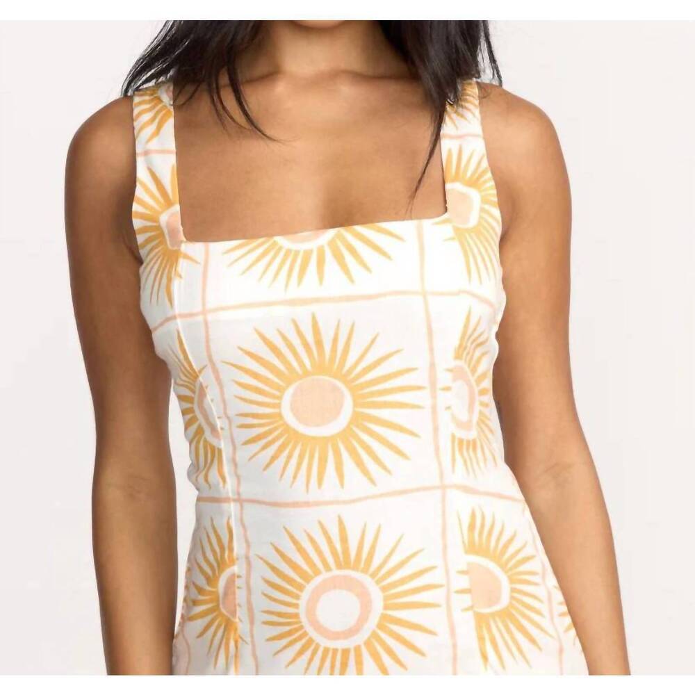 NEW BILLABONG women's sunlit sky mini dress in salt crystal - Picture 6 of 8